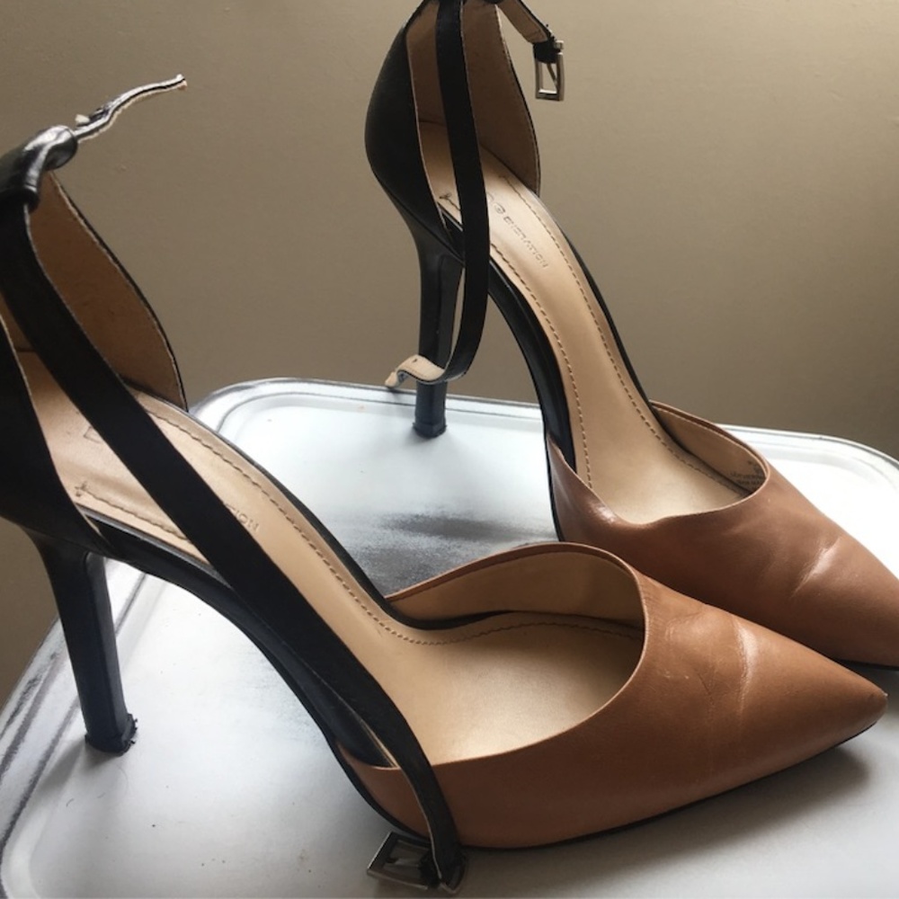 BCBG Two Toned Pointed Toe Heels